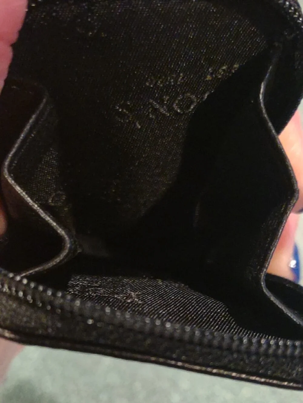 Penhaligon's Black Leather Zip Key Pouch with Silver Ring